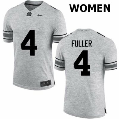 Women's Ohio State Buckeyes #4 Jordan Fuller Gray Nike NCAA College Football Jersey September ZHD2544ZQ